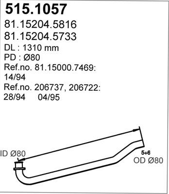 ASSO 515.1057 - Tubo gas scarico autozon.pro