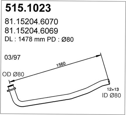 ASSO 515.1023 - Tubo gas scarico autozon.pro