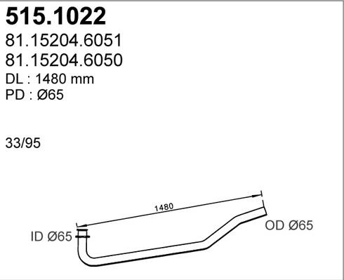 ASSO 515.1022 - Tubo gas scarico autozon.pro