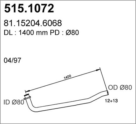 ASSO 515.1072 - Tubo gas scarico autozon.pro