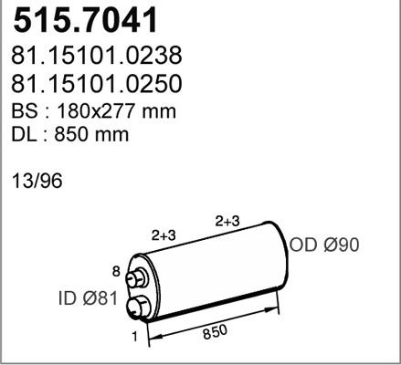 ASSO 515.7041 - Silenziatore centrale / posteriore autozon.pro