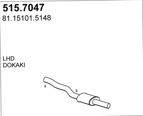 ASSO 515.7047 - Silenziatore centrale / posteriore autozon.pro