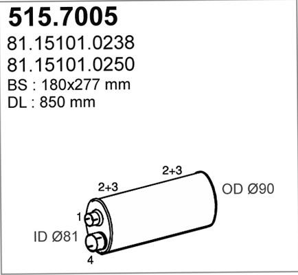 ASSO 515.7005 - Silenziatore centrale / posteriore autozon.pro