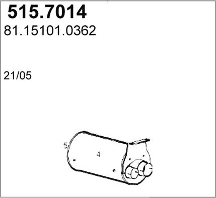 ASSO 515.7014 - Silenziatore centrale / posteriore autozon.pro