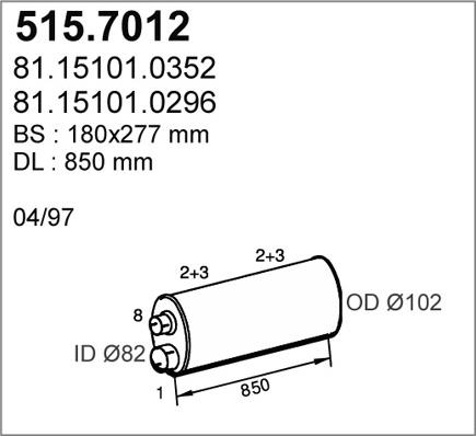 ASSO 515.7012 - Silenziatore centrale / posteriore autozon.pro