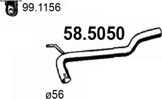 ASSO 58.5050 - Tubo gas scarico autozon.pro