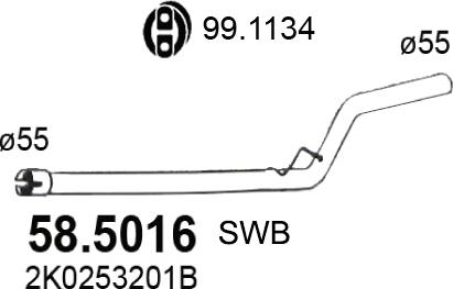 ASSO 58.5016 - Tubo gas scarico autozon.pro