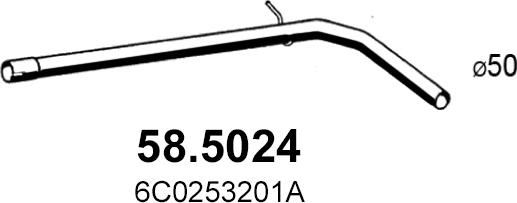 ASSO 58.5024 - Tubo gas scarico autozon.pro