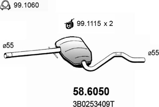 ASSO 58.6050 - Silenziatore centrale autozon.pro