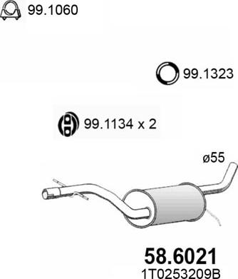 ASSO 58.6021 - Silenziatore centrale autozon.pro