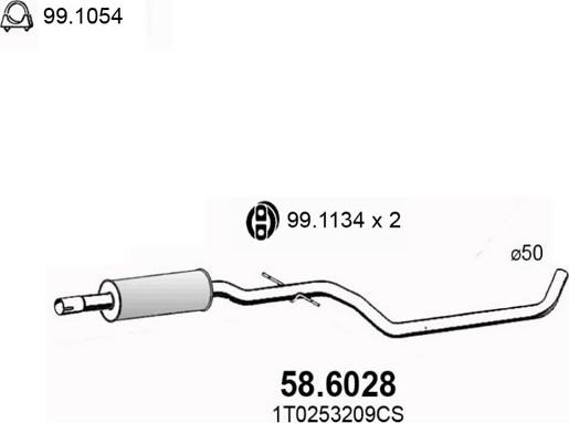 ASSO 58.6028 - Silenziatore centrale autozon.pro