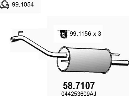 ASSO 58.7107 - Silenziatore posteriore autozon.pro