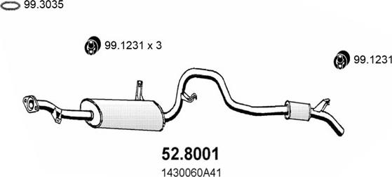 ASSO 52.8001 - Silenziatore centrale / posteriore autozon.pro