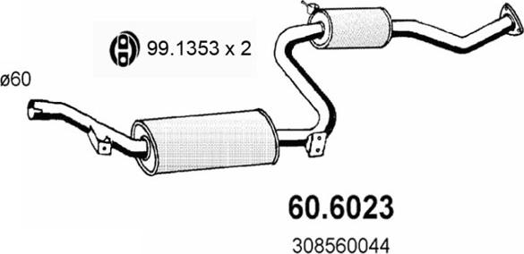 ASSO 60.6023 - Silenziatore centrale autozon.pro