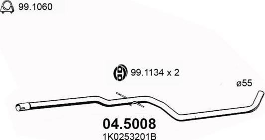 ASSO 04.5008 - Tubo gas scarico autozon.pro