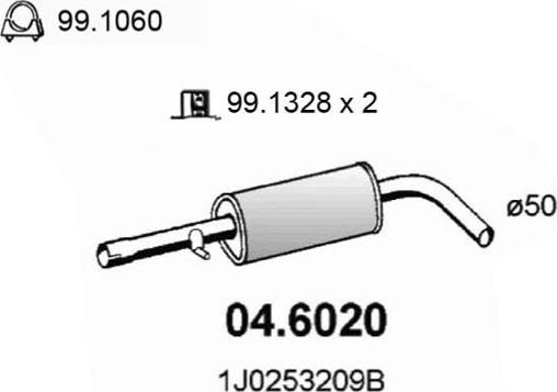 ASSO 04.6020 - Silenziatore centrale autozon.pro