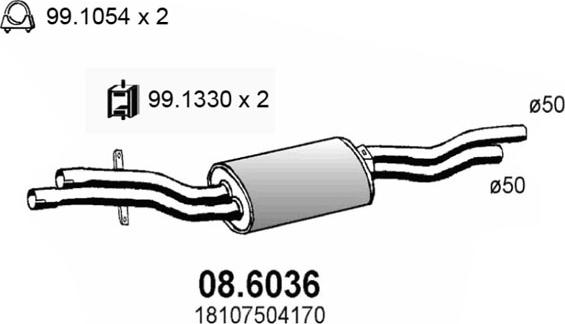 ASSO 08.6036 - Silenziatore centrale autozon.pro