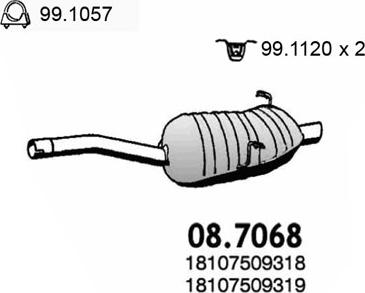 ASSO 08.7068 - Silenziatore posteriore autozon.pro