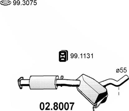 ASSO 02.8007 - Silenziatore centrale / posteriore autozon.pro