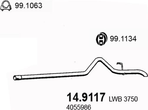 ASSO 14.9117 - Tubo gas scarico autozon.pro