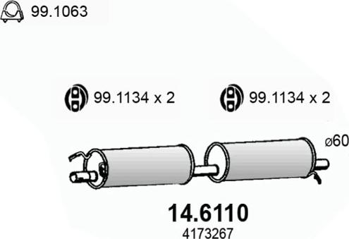 ASSO 14.6110 - Silenziatore centrale autozon.pro