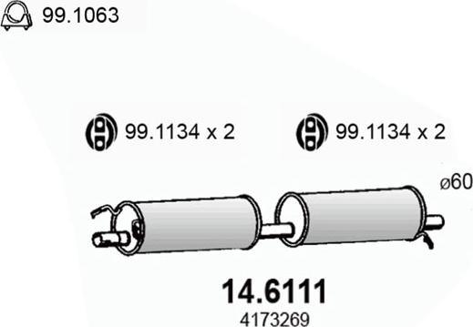 ASSO 14.6111 - Silenziatore centrale autozon.pro