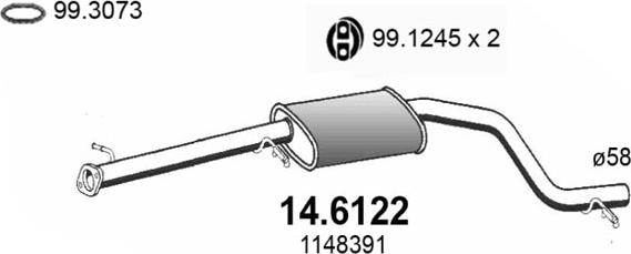 ASSO 14.6122 - Silenziatore centrale autozon.pro