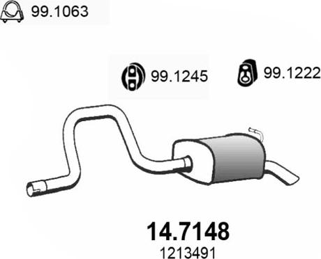 ASSO 14.7148 - Silenziatore posteriore autozon.pro