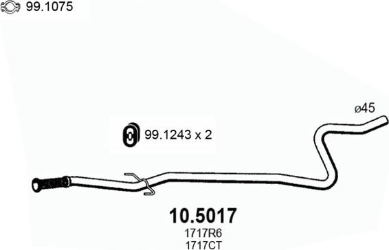 ASSO 10.5017 - Tubo gas scarico autozon.pro