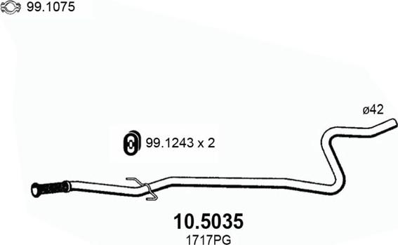 ASSO 10.5035 - Tubo gas scarico autozon.pro