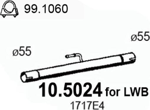 ASSO 10.5024 - Tubo gas scarico autozon.pro