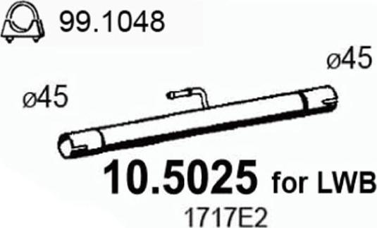 ASSO 10.5025 - Tubo gas scarico autozon.pro