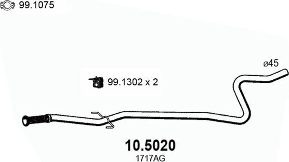 ASSO 10.5020 - Tubo gas scarico autozon.pro