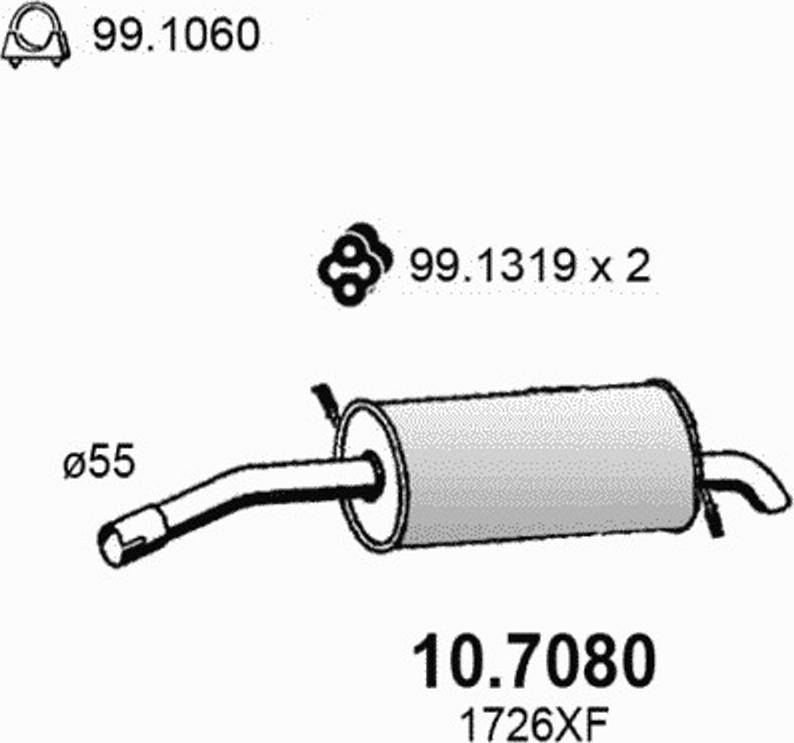 ASSO 107080 - Silenziatore posteriore autozon.pro