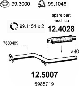 ASSO 12.4028 - Tubo gas scarico autozon.pro