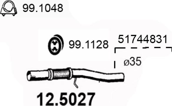 ASSO 12.5027 - Tubo gas scarico autozon.pro