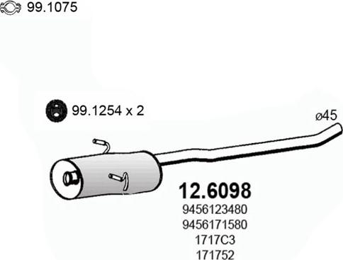 ASSO 12.6098 - Silenziatore centrale autozon.pro