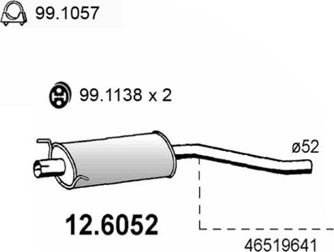 ASSO 12.6052 - Silenziatore centrale autozon.pro