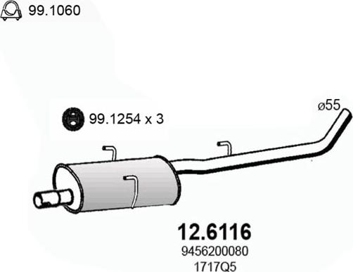 ASSO 12.6116 - Silenziatore centrale autozon.pro