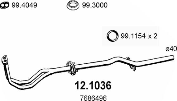 ASSO 12.1036 - Tubo gas scarico autozon.pro