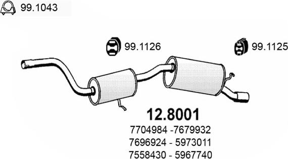 ASSO 12.8001 - Silenziatore centrale / posteriore autozon.pro