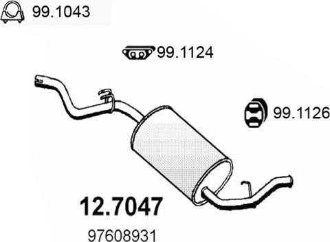 ASSO 12.7047 - Silenziatore posteriore autozon.pro
