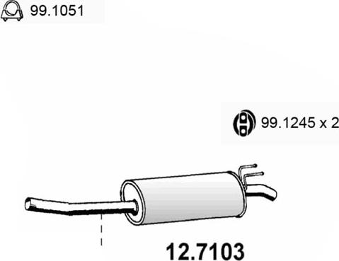 ASSO 12.7103 - Silenziatore posteriore autozon.pro