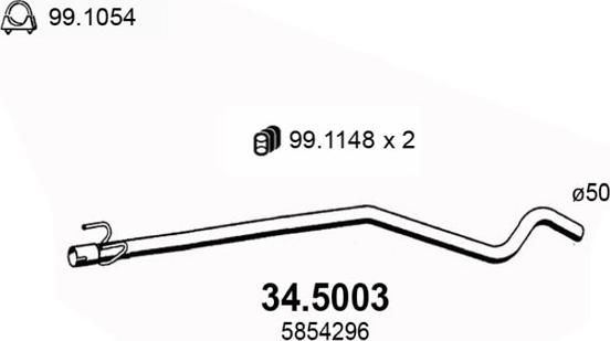 ASSO 34.5003 - Tubo gas scarico autozon.pro