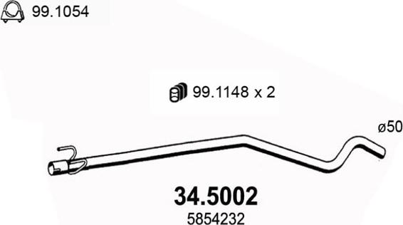 ASSO 34.5002 - Tubo gas scarico autozon.pro