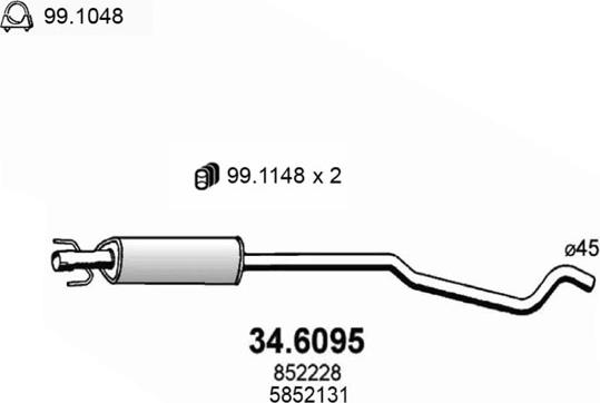 ASSO 34.6095 - Silenziatore centrale autozon.pro