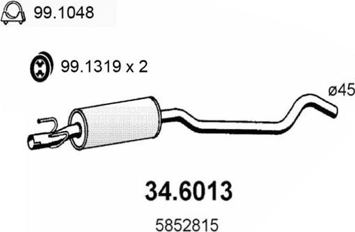 ASSO 34.6013 - Silenziatore centrale autozon.pro