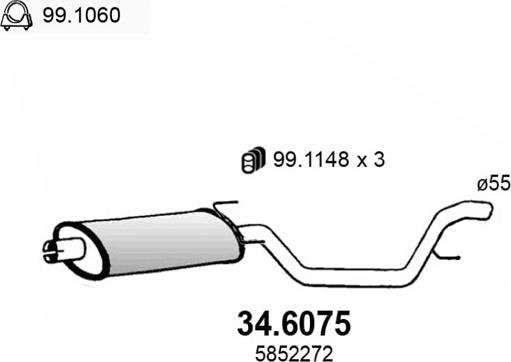 ASSO 34.6075 - Silenziatore centrale autozon.pro