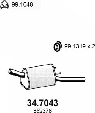 ASSO 34.7043 - Silenziatore posteriore autozon.pro