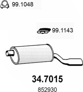 ASSO 34.7015 - Silenziatore posteriore autozon.pro